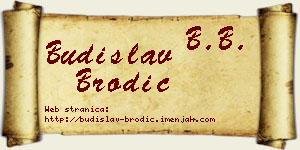 Budislav Brodić vizit kartica